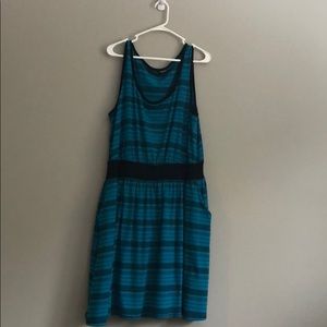 Teal and black striped dress. Size 3. Torrid.